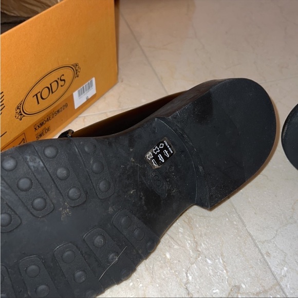 Men’s Tods Derby shoe black leather made in italy size 9 - Picture 5 of 13